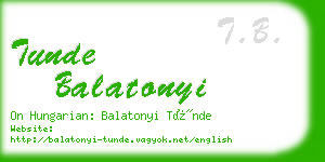 tunde balatonyi business card